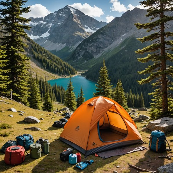 Quels sont les équipements nécessaires pour un camping en région de haute montagne en été?